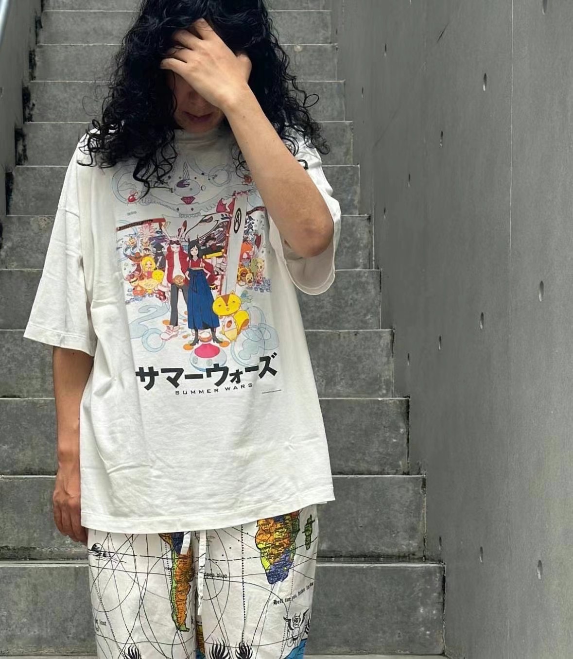 Saint Michael Vintage Cream "Summer Wars" Anime Graphic Crew Neck T-Shirt 7 i1734451368 4513 2