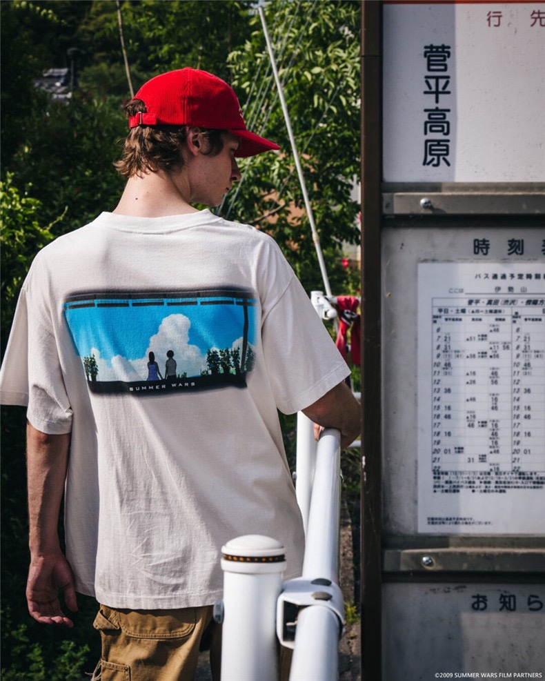 Saint Michael Vintage Cream "Summer Wars" Anime Graphic Crew Neck T-Shirt 9 i1734451368 6395 7