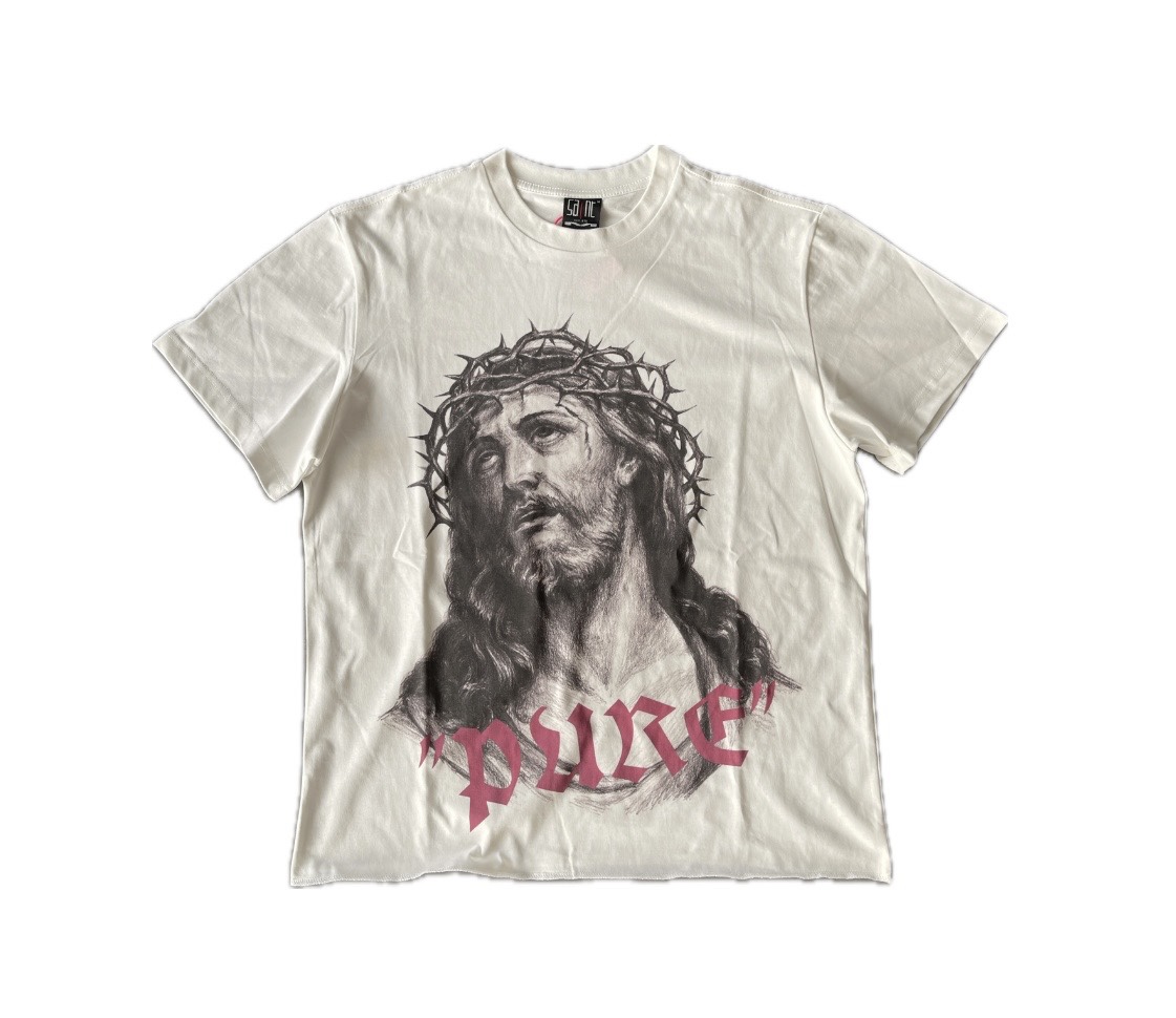 Saint Michael Vintage Crew Neck T-Shirt with Jesus Graphic, Available in S-XL 2 i1734451780 6785 8