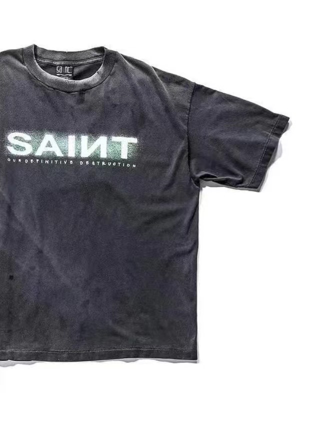 Saint Michael Vintage Crew Neck T-Shirt, Graphic Print, Unisex Fashion 9 i1734487123 743 0