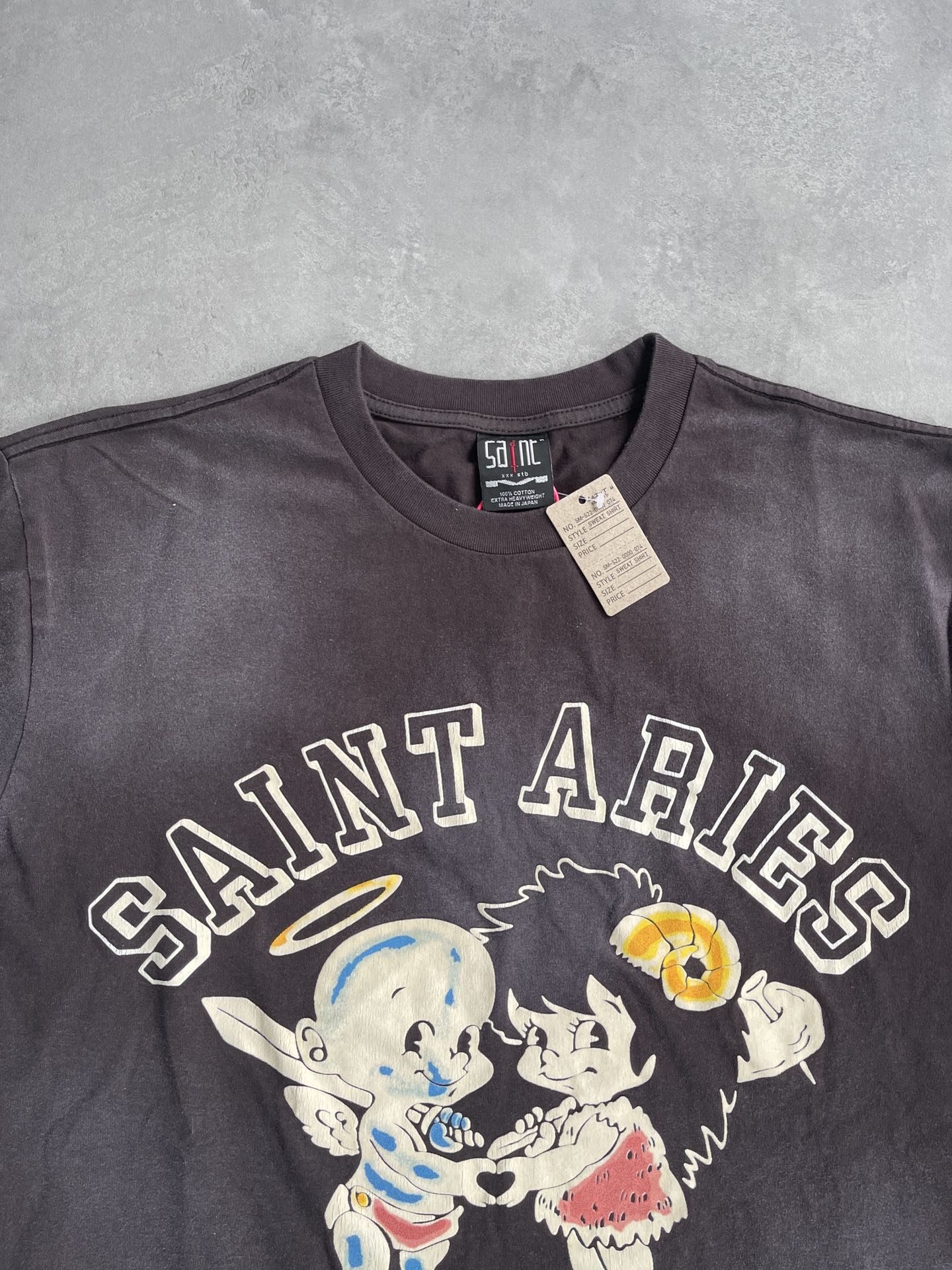 Saint Aries Graphic Print Vintage Wash Crew Neck T-Shirt Tops for Men and Women 7 i1734488374 5709 0