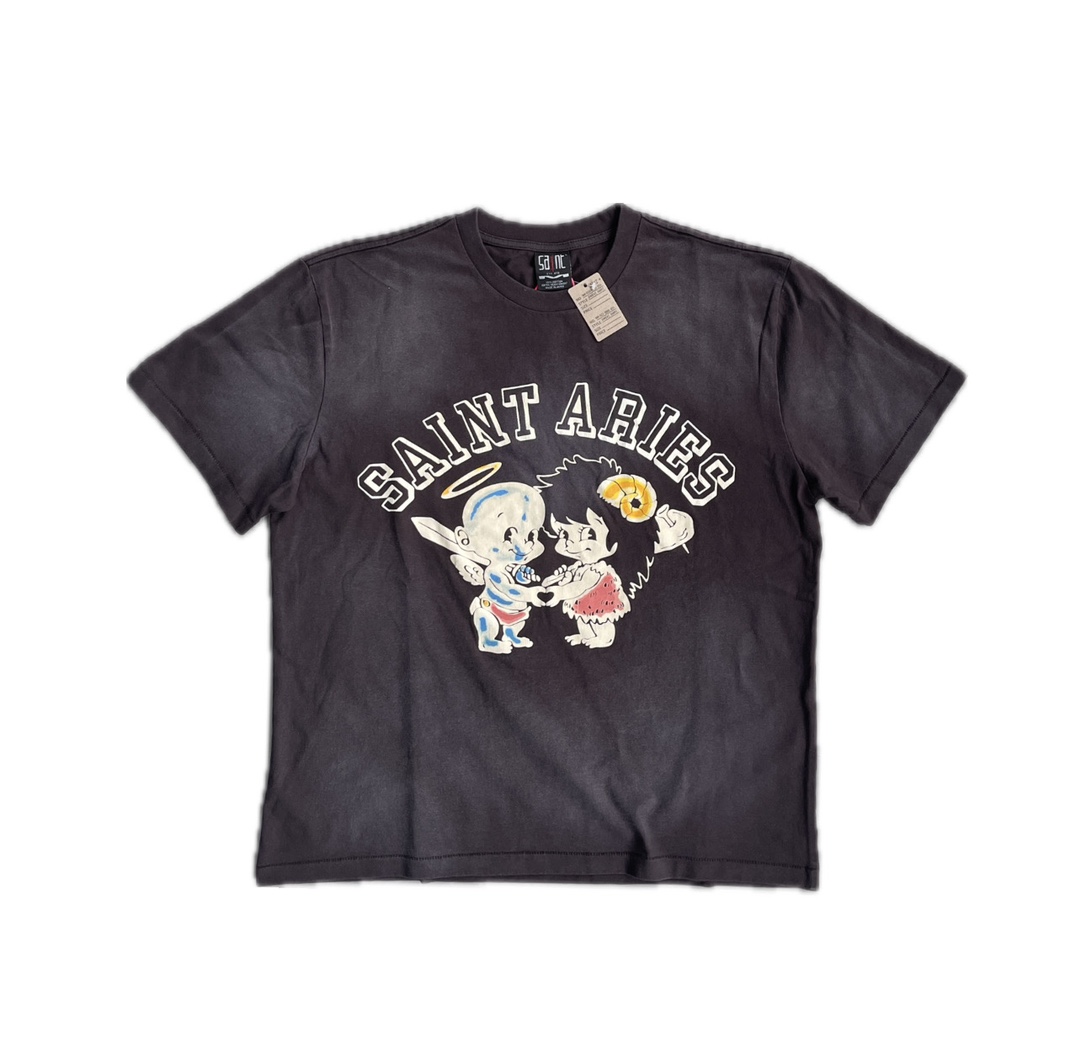 Saint Aries Graphic Print Vintage Wash Crew Neck T-Shirt Tops for Men and Women 2 i1734488374 6596 5