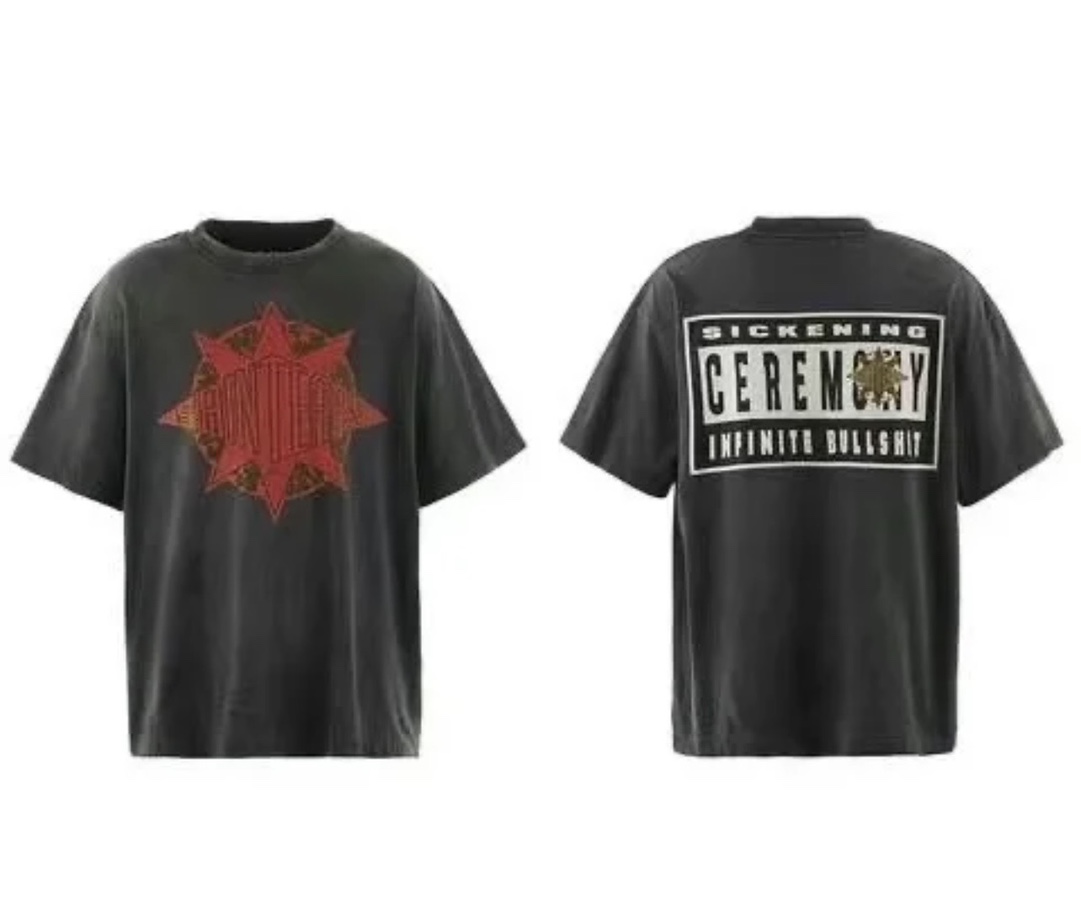 Saint Michael Vintage Crew Neck T-Shirt | Graphic Print Cotton Tee 1 i1734705291 1400 3