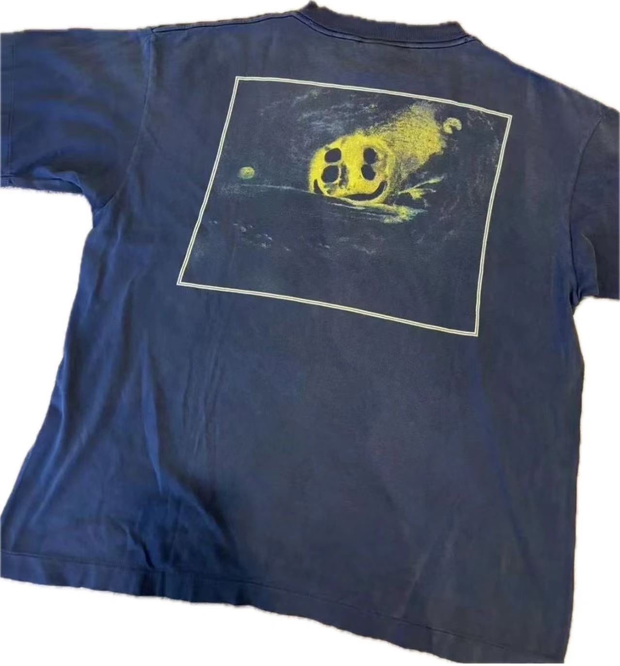 SAINT MICHAEL x CPFM Vintage Wash Tee - Washed Blue, Distressed Crew Neck 8 i1734864753 6535 3
