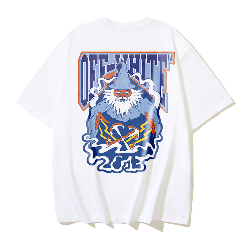 Off-White OW Printed Crew Neck T-Shirt White Cotton Casual Tops 3 i1735716799143 3958 0 1