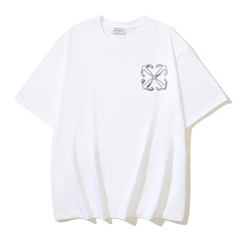 Off-White Dragon Graphic Print Crew Neck T-Shirt Stylish Grey Cotton Tee 7 i1735718359685 4630 0 5
