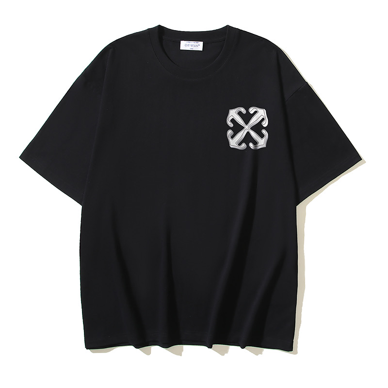 Off-White Dragon Graphic Print Crew Neck T-Shirt Stylish Grey Cotton Tee 5 i1735718359686 8996 0 3