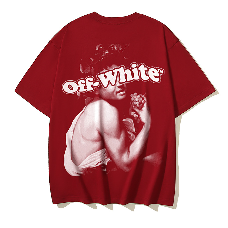 Off-White OW Printed Crew Neck T-Shirt - Blue Artistic Graphic Tee 3 i1735719012827 1137 0 2