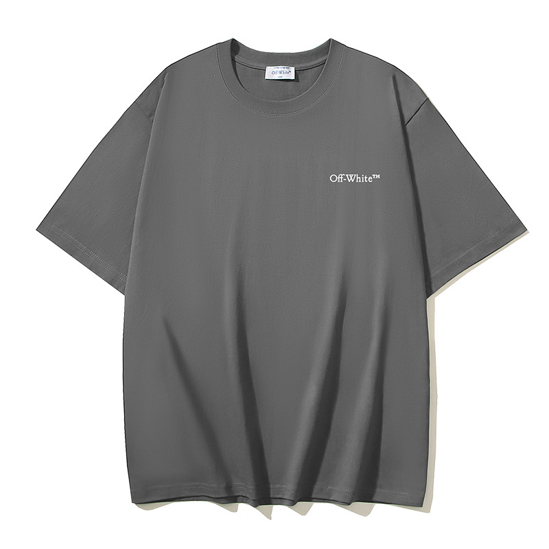 Off-White OW Printed Crew Neck T-Shirt - Blue Artistic Graphic Tee 8 i1735719012831 5529 0 7