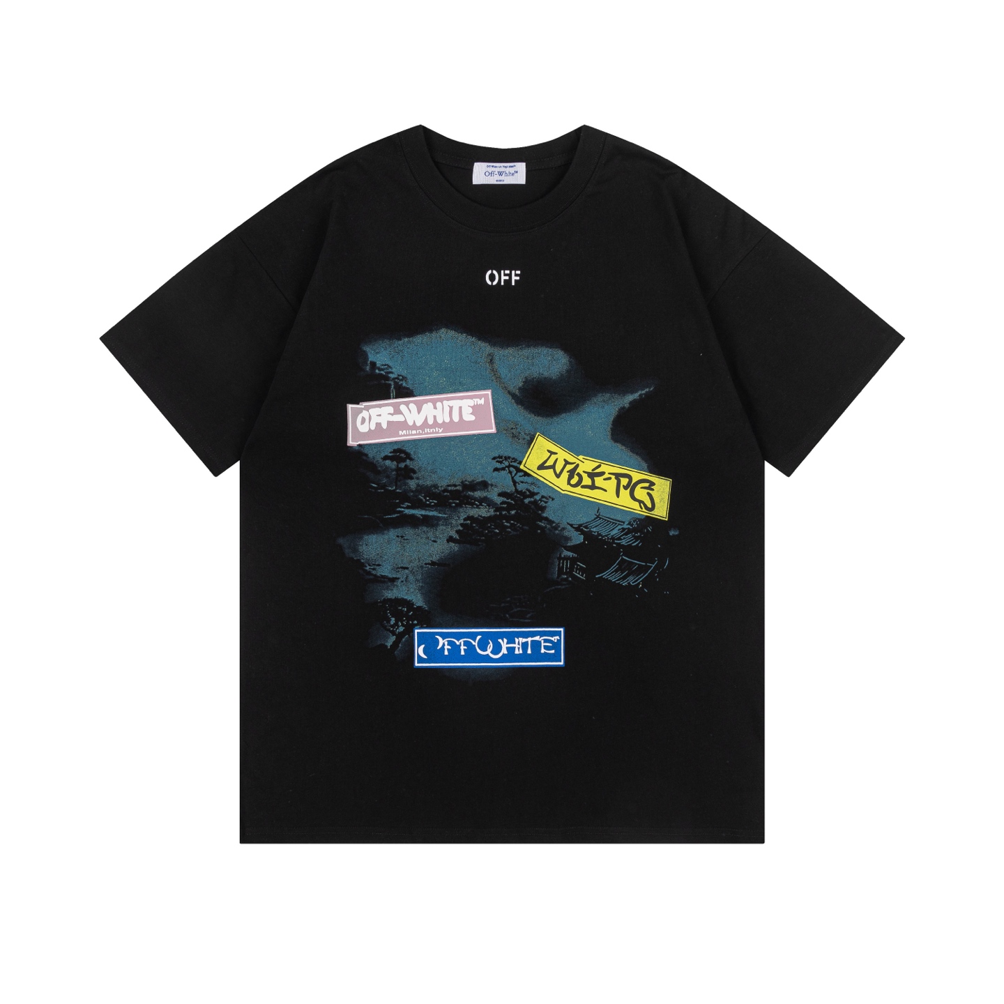 Off-White Printed Crew Neck T-Shirt | Short Sleeve Casual Tee Top 6 i1740449466909 2884 0 4