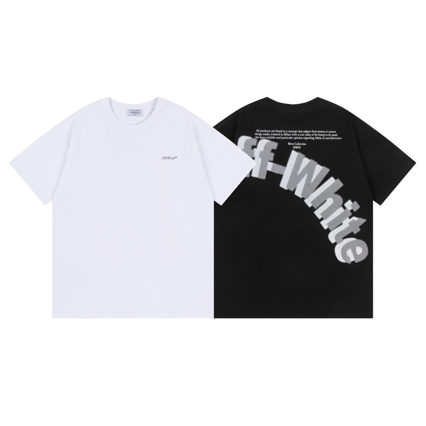 Off-White Printed Crew Neck T-Shirt | OW Tee Tops, S-XL 1 i1740449588919 6415 0 0