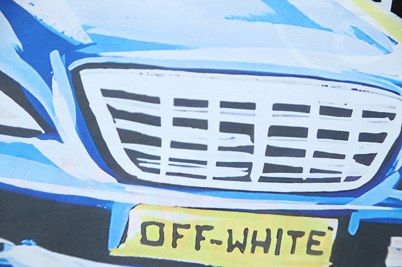 Off-White Printed Crew Neck T-Shirt | Angels & Car Design | S-XL 7 i1741680021880 6203 0 5