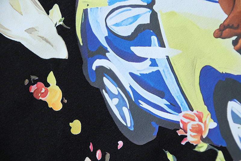 Off-White Printed Crew Neck T-Shirt | Angels & Car Design | S-XL 4 i1741680022421 711 0 2
