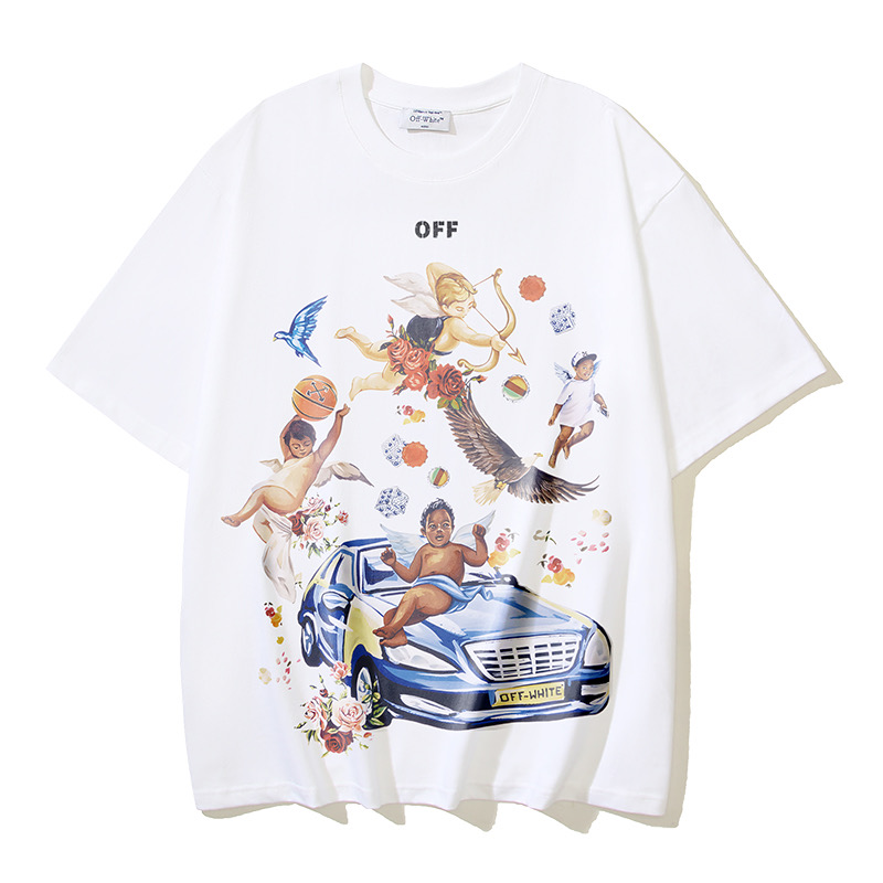 Off-White Printed Crew Neck T-Shirt - Artistic Graphic Tee 2 i1741680045516 682 0 0