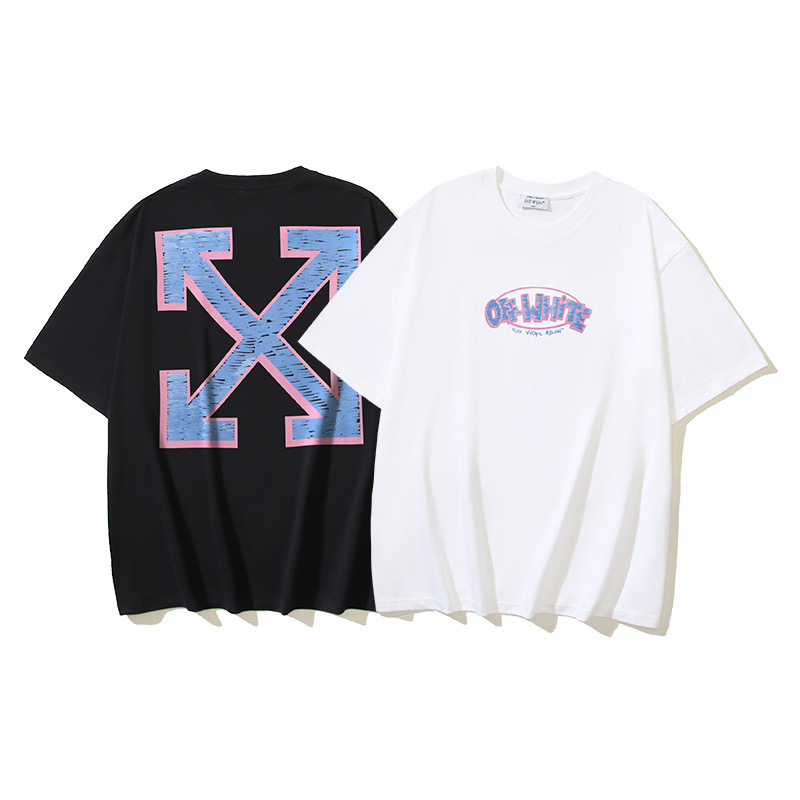 Off-White Printed Crew Neck T-Shirt | Fashionable Streetwear Tops 1 i1741686356178 6339 0 0