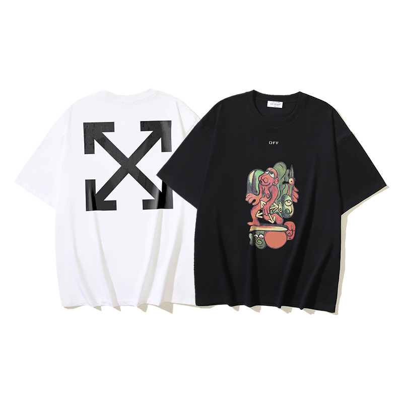 Off-White OW Printed Crew Neck T-Shirt | Fashionable Streetwear Top 2 i1743299656761 2460 0 0