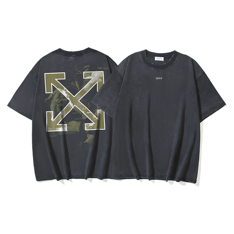 Off-White Printed Crew Neck T-Shirt - Stylish Streetwear Top for Men and Women 1 i1743299814967 3602 0 0