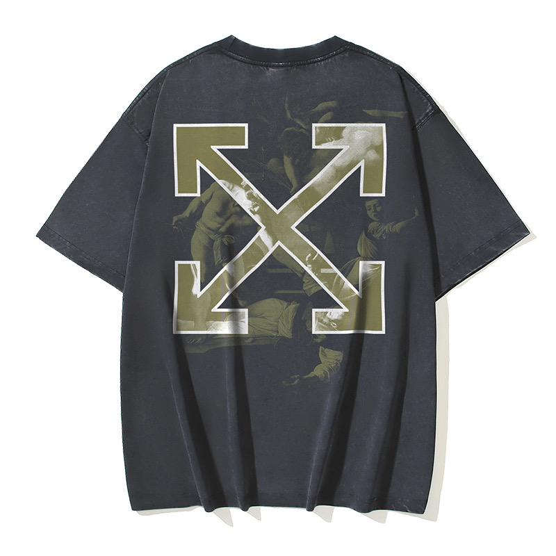 Off-White Printed Crew Neck T-Shirt OW Caravaggio Arrow Graphic Tee 1 i1743299873939 4288 0 0