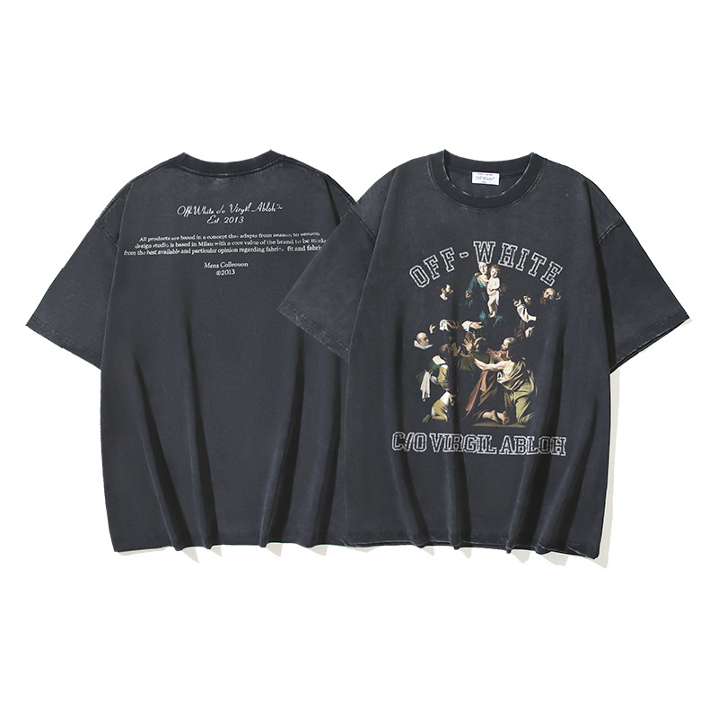 Off-White Printed Crew Neck T-Shirt Virgil Abloh Graphic Top Tees 2 i1743299974750 9528 0 0