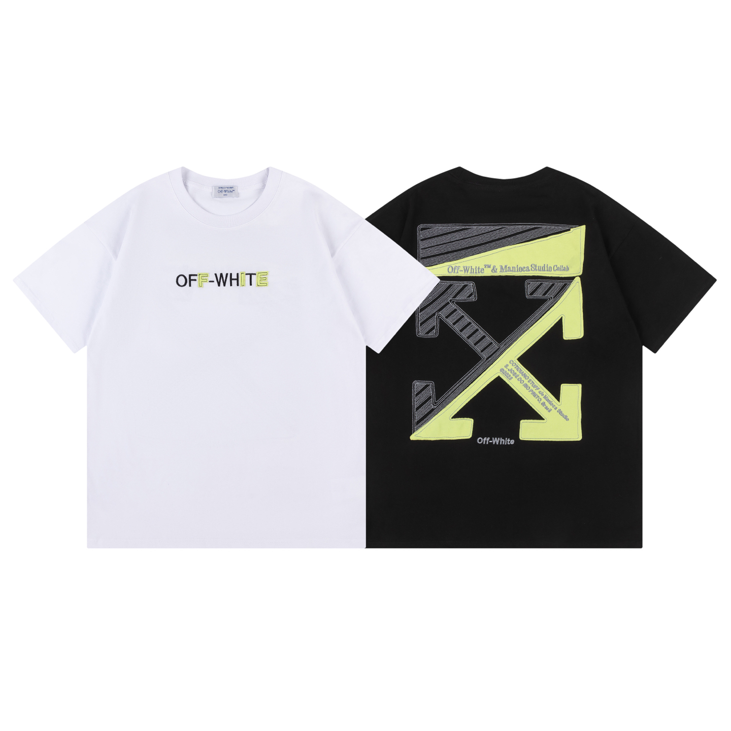 Off-White OW Printed Crew Neck T-Shirt Short Sleeve Tops - S to XL 2 i1744855268461 5014 0 0