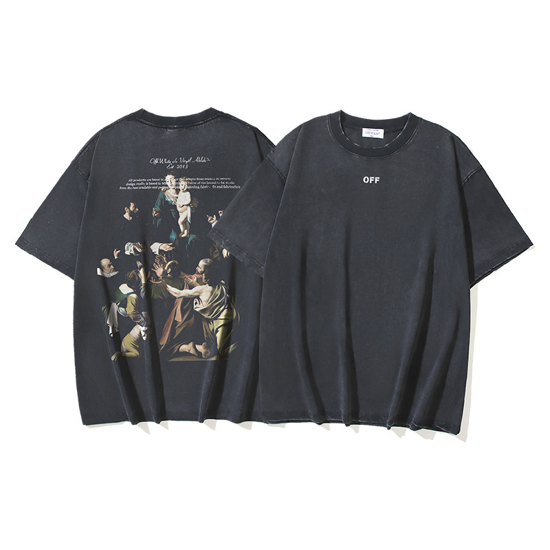 Off-White OW Printed Crew Neck T-Shirt, Graphic Print Tee, Tops Size S-XL 1 i1744855754148 3764 0 0
