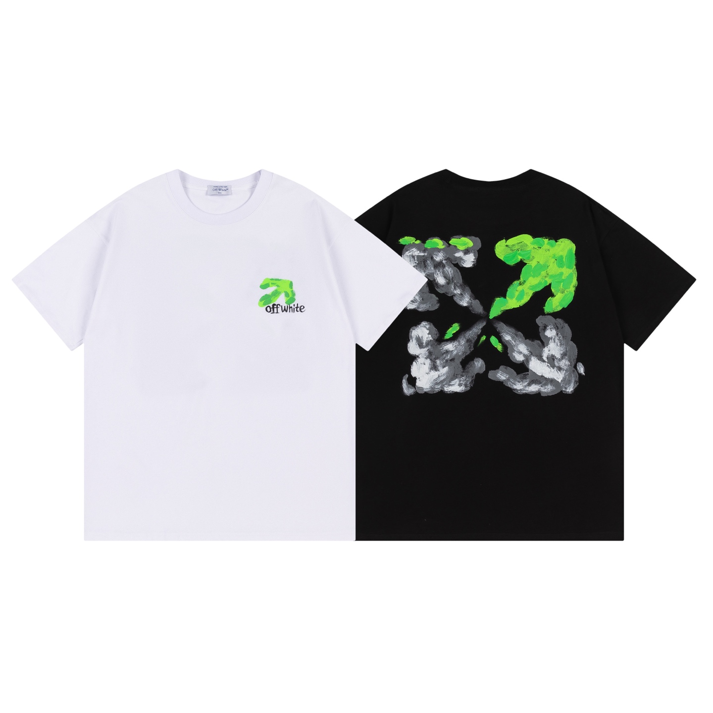 Off-White Printed Crew Neck T-Shirt | Short Sleeve Tee Top (S-XL) 2 i1746323940627 7744 0 0