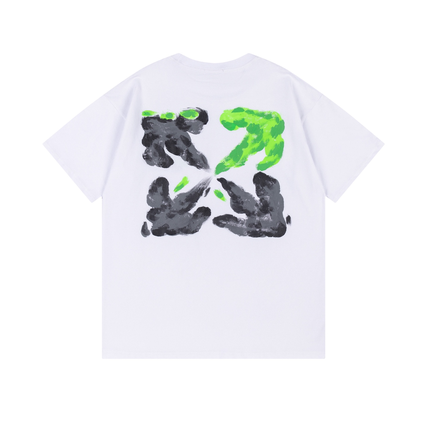 Off-White Printed Crew Neck T-Shirt Short Sleeve Casual Tee Tops 2 i1746323966277 3202 0 0