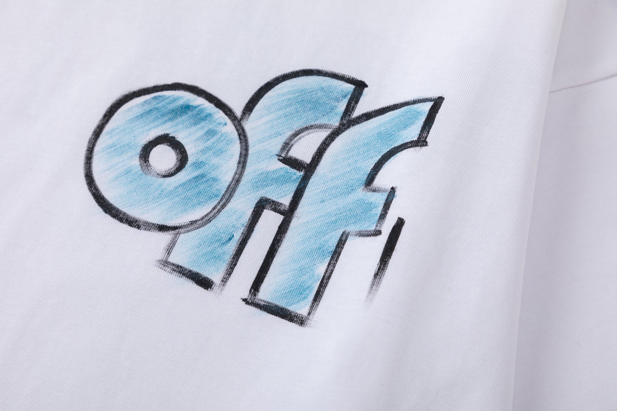 Off White Printed Crew Neck T-Shirt - Stylish and Comfortable Tees 3 i1746323993037 9694 0 2