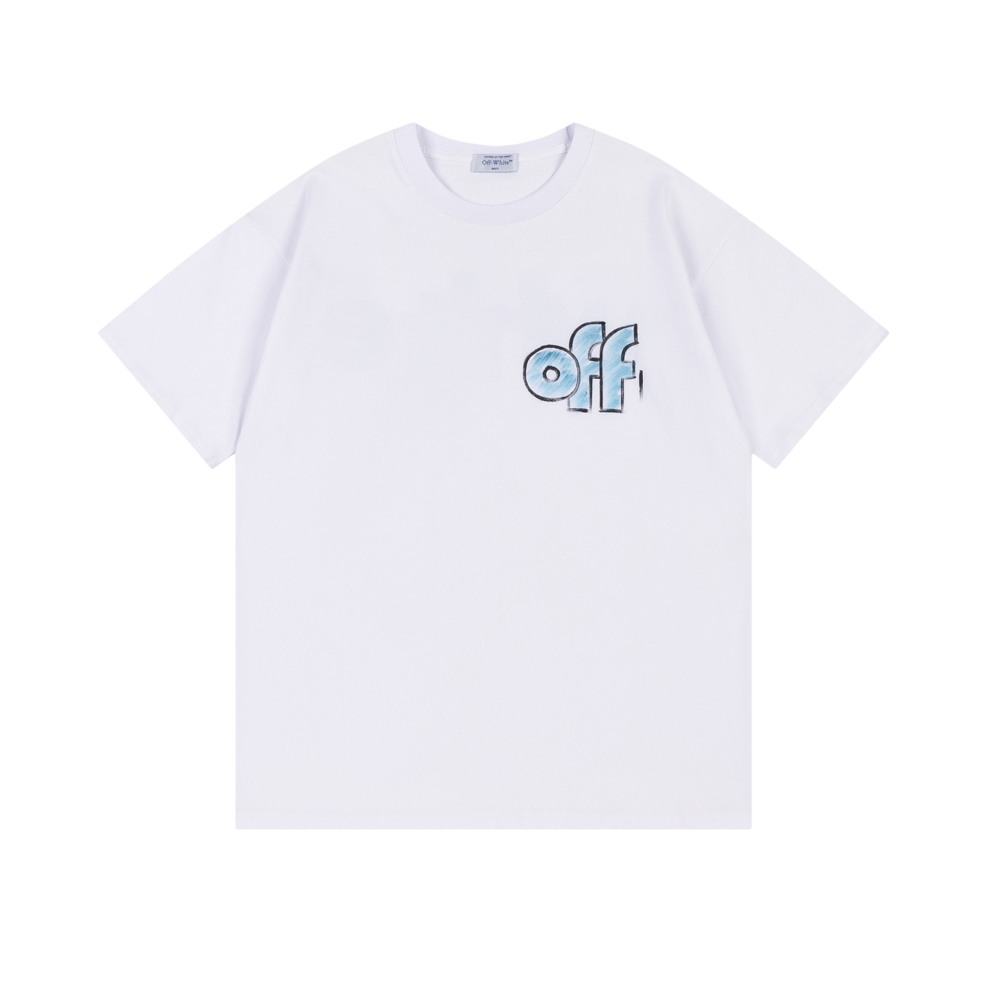Off-White OW Printed Crew Neck T-Shirt - Stylish and Comfortable Tees Tops 2 i1746324013088 5838 0 1