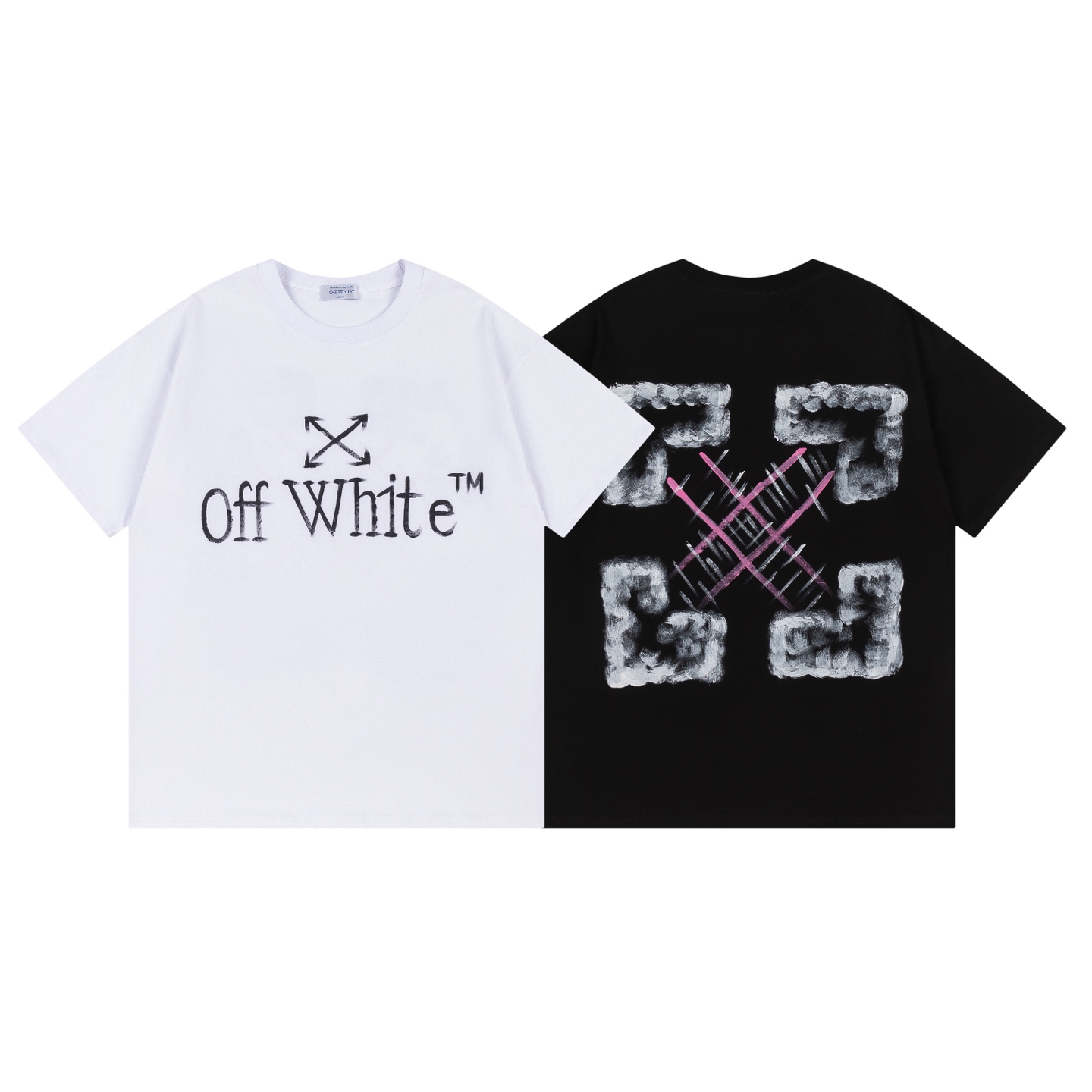Off-White Printed Crew Neck T-Shirt | OW Tee Tops | S-XL Sizes 1 i1746324038388 3471 0 0