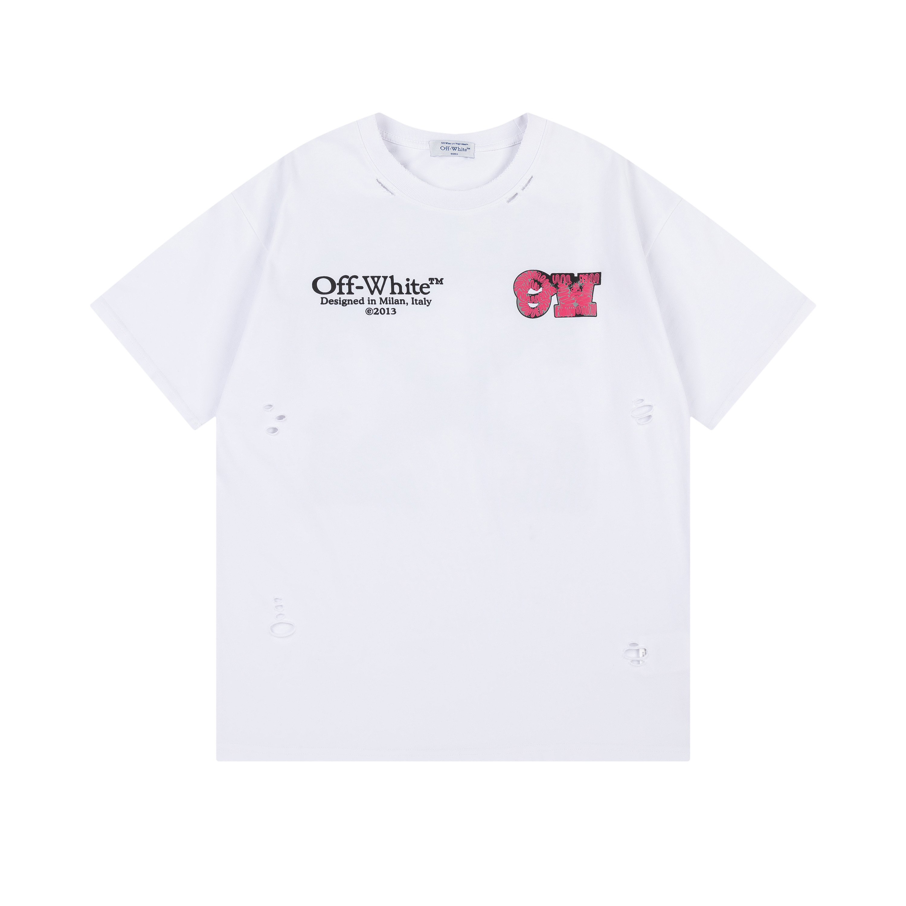 Off-White OW Printed Crew Neck T-Shirt | Fashionable Tees & Tops 6 i1746324170615 6469 0 5