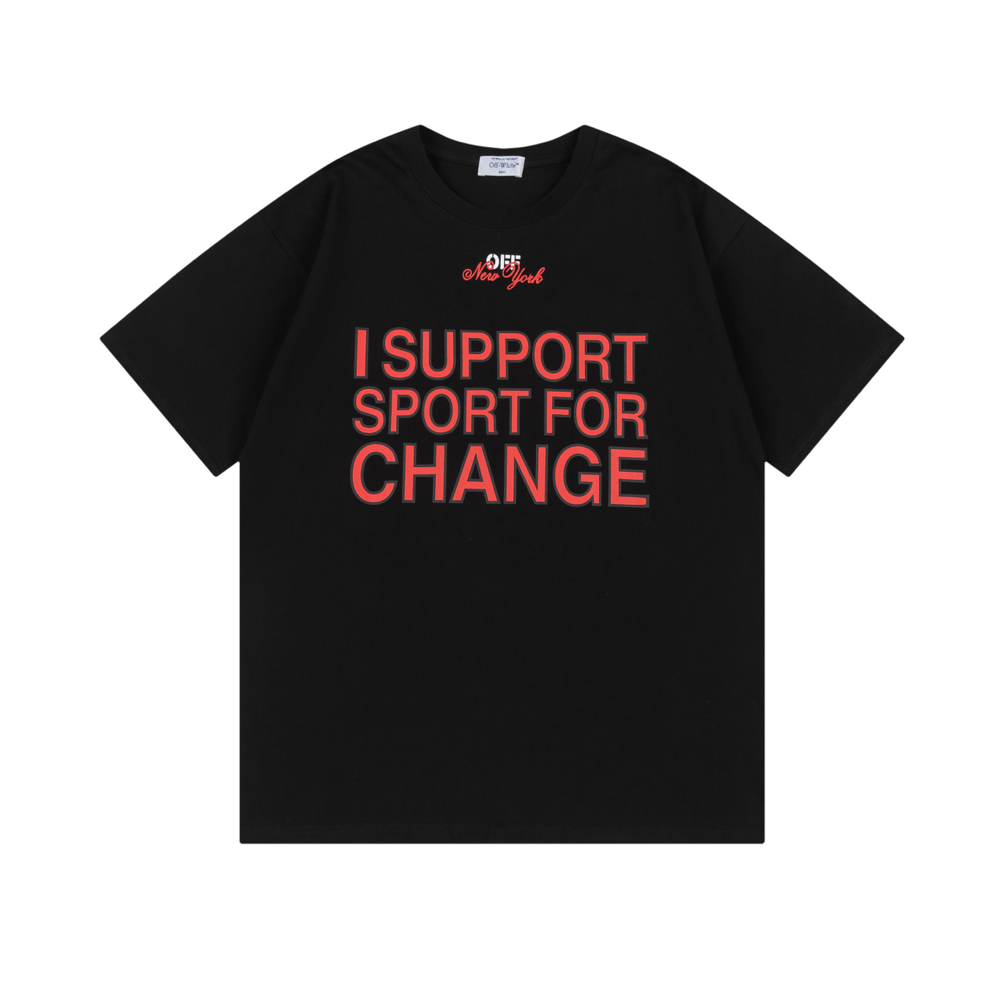 Off-White 'I Support Sport For Change' Crew Neck T-Shirt - White 6 i1746324212879 1621 0 4