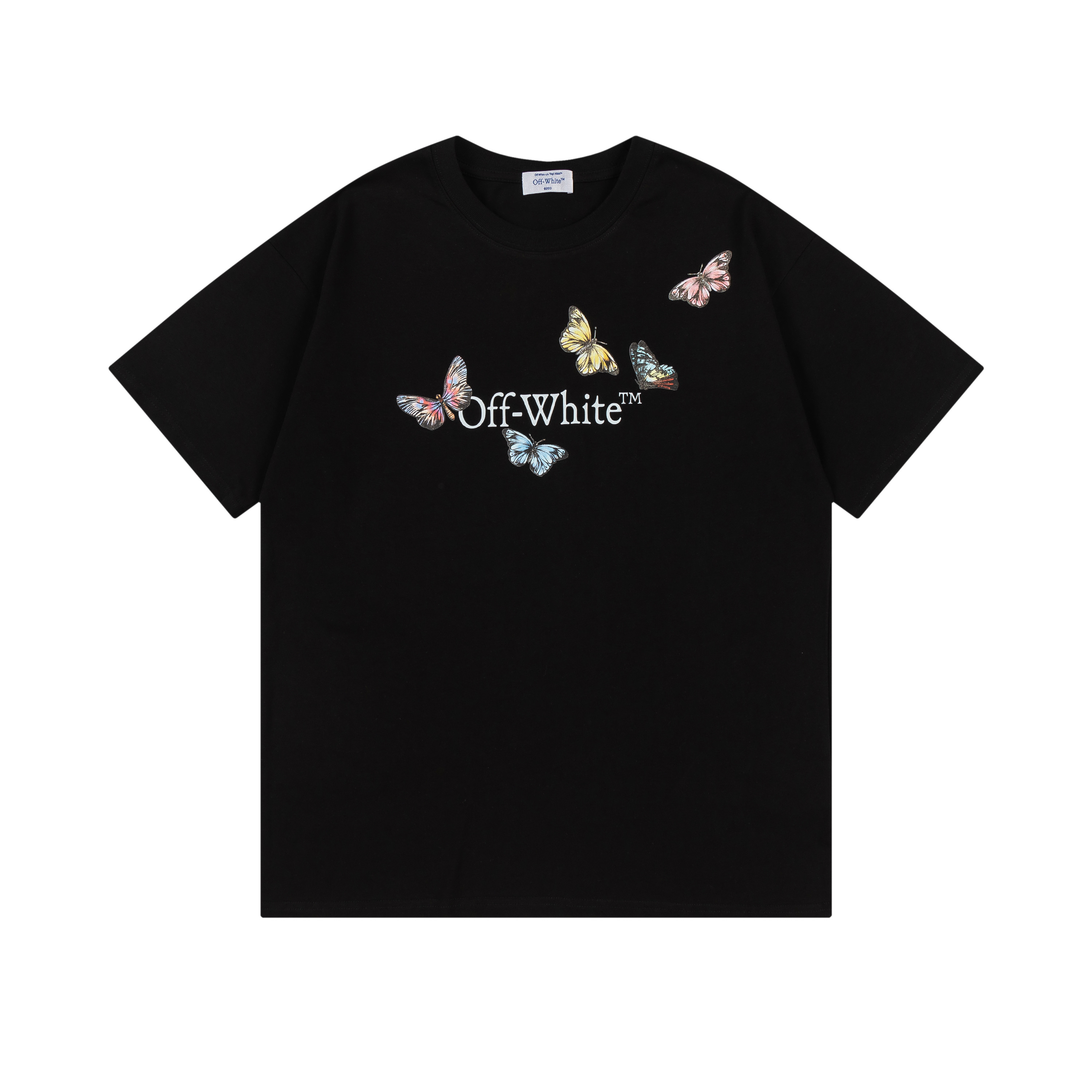 Off-White Butterfly Print Crew Neck T-Shirt | Short Sleeve Tee | S-XL Sizes 2 i1747706424811 507 0 0
