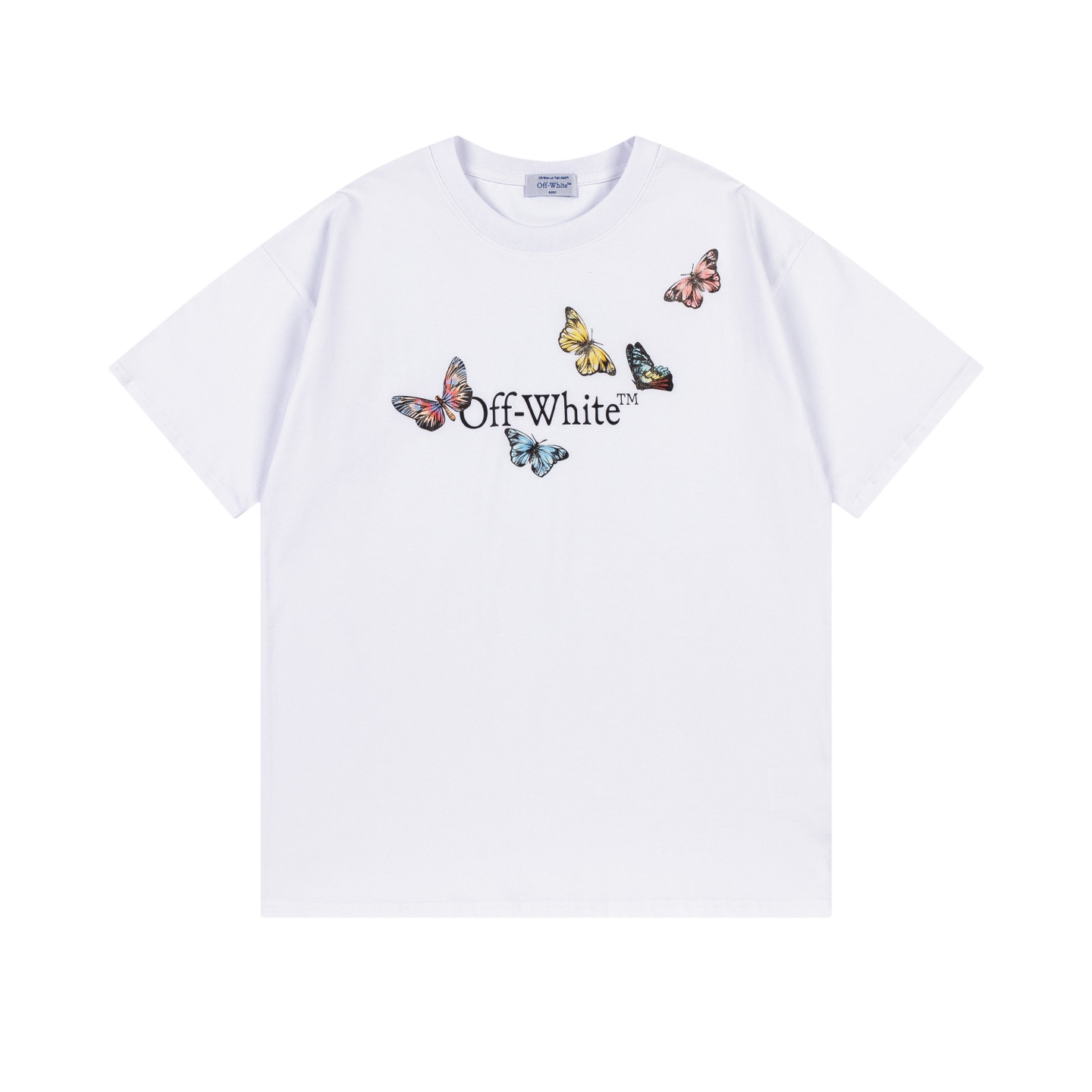 Off-White Butterfly Print Crew Neck T-Shirt | Short Sleeve Tee | S-XL Sizes 4 i1747706424972 8417 0 2
