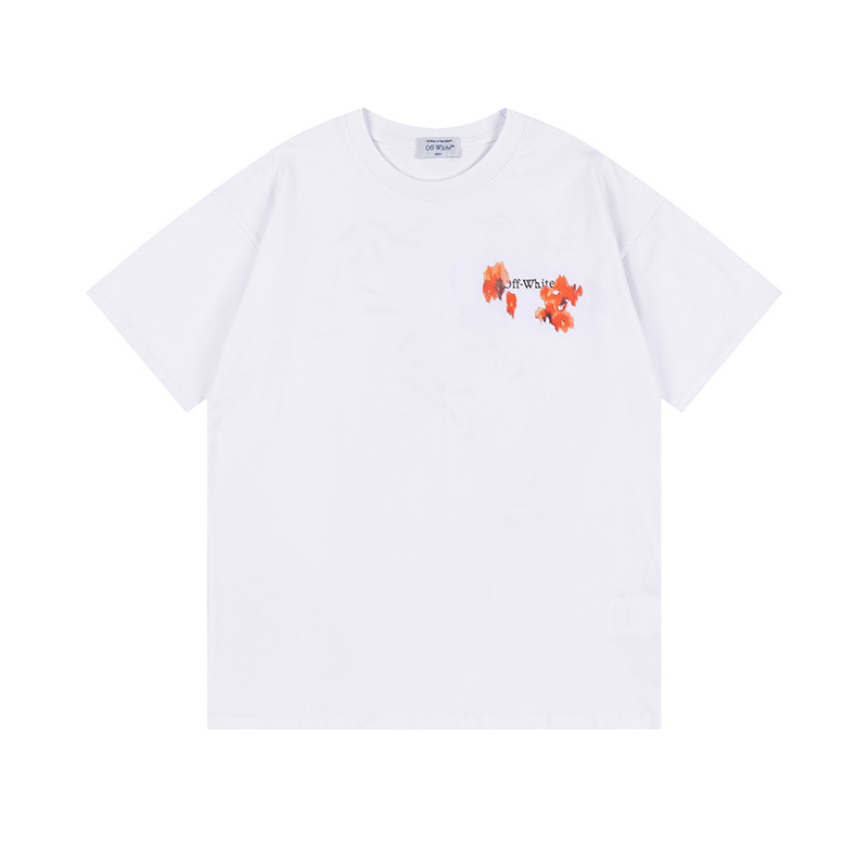 Off-White Printed Crew Neck T-Shirt | Short Sleeve Casual Tee 2 i1747706635389 609 0 0