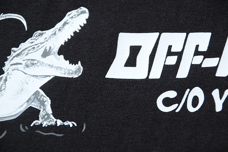 Off-White Printed Crew Neck T-Shirt | Crocodile Design | S-XL Sizes 6 i1747707301788 4828 0 4