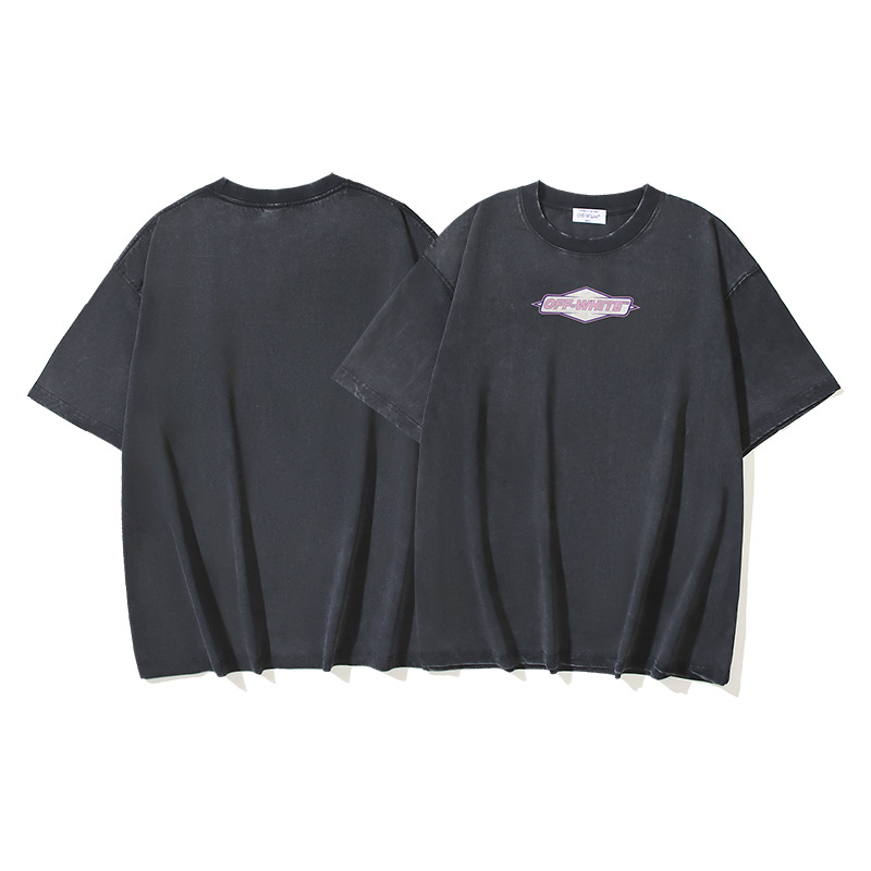 Off-White Printed Crew Neck T-Shirt, Stylish Tees Tops for Men & Women 1 i1747707500155 7967 0 0
