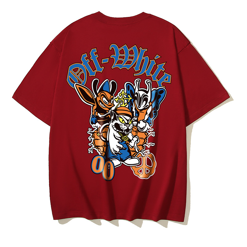 Off-White Printed Crew Neck T-Shirt | Cartoon Graphic Tee 5 i1747709055598 7461 0 4