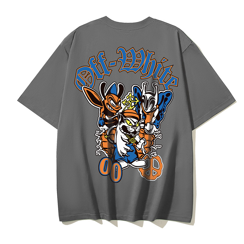 Off-White Printed Crew Neck T-Shirt | Cartoon Graphic Tee 3 i1747709055599 7898 0 2