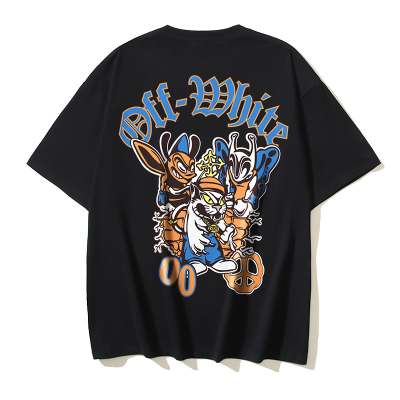 Off-White Printed Crew Neck T-Shirt | Cartoon Graphic Tee 1 i1747709060478 2716 0 0