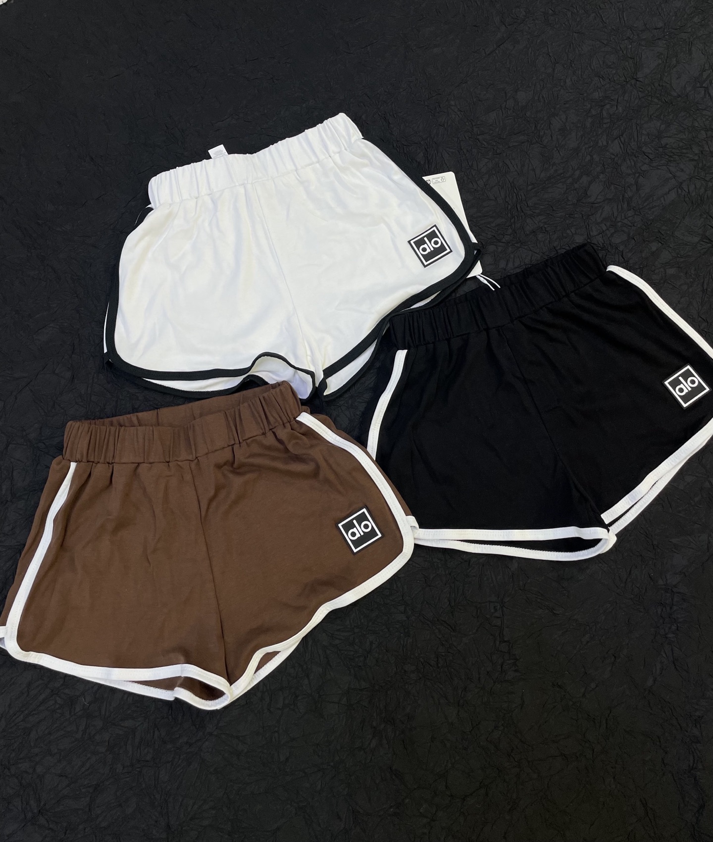 ALO Jersey Shorts: High-Waisted Cotton Blend with Contrast Trim 1 i1747793145981 3469 0 0