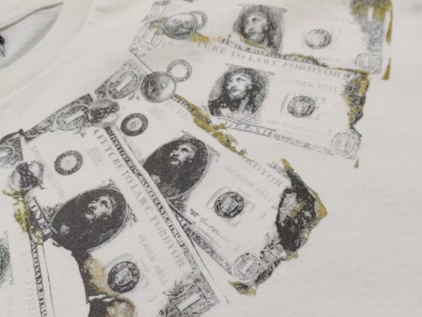 Saint Michael Vintage Crew Neck T-Shirt with Money Print - S to XL 6 i1748052526507 6741 0 4
