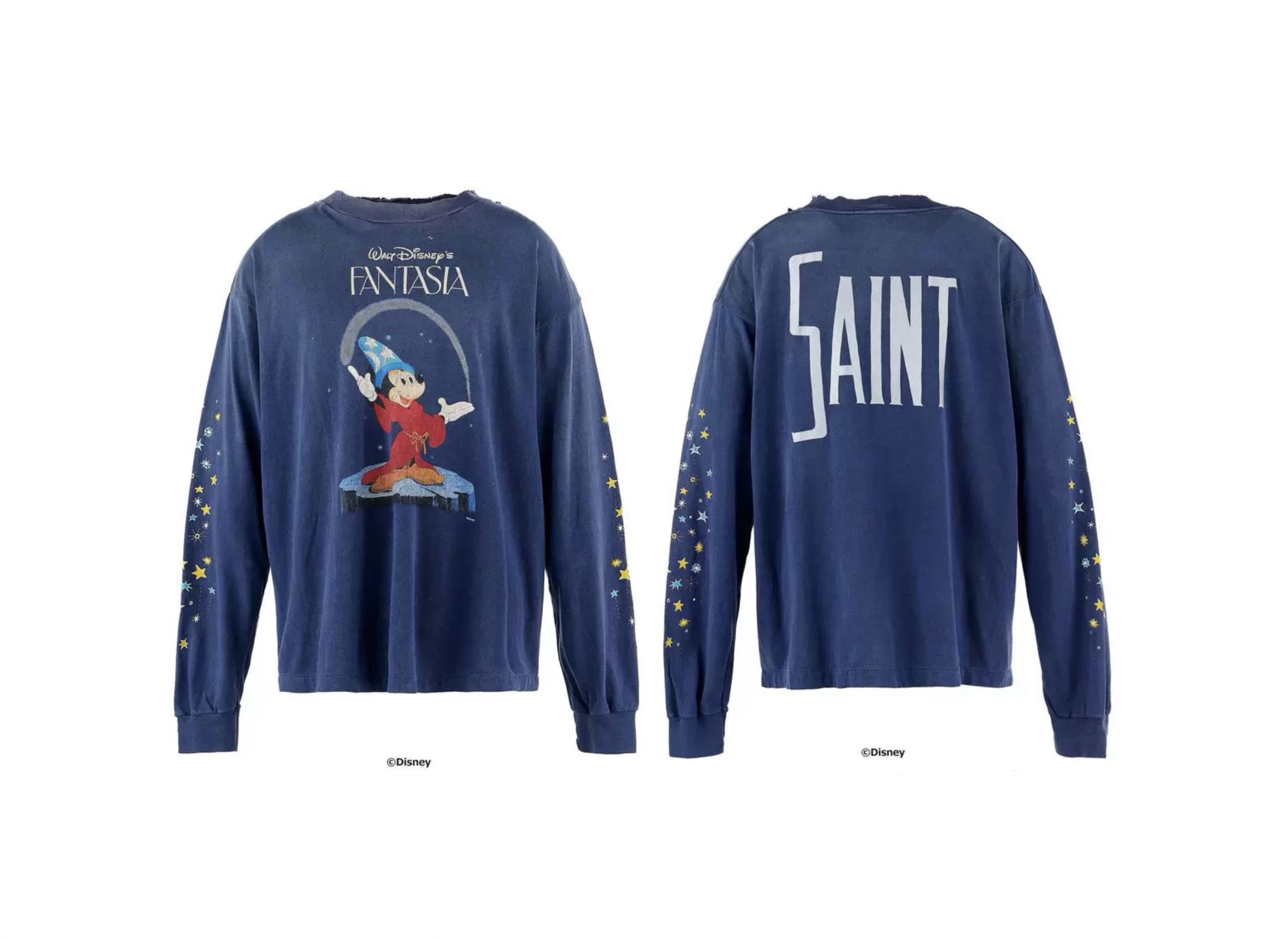 SAINT Michael x Disney Fantasia Vintage Blue Long Sleeve Tee Shirt 2 i1748053257734 2908 0 0