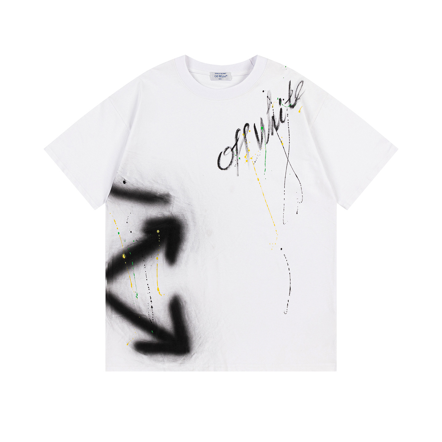 Off-White Men's Black Spray Paint Arrows Slim Fit Crew Neck T-Shirt 3 i1748830624373 5245 0 2
