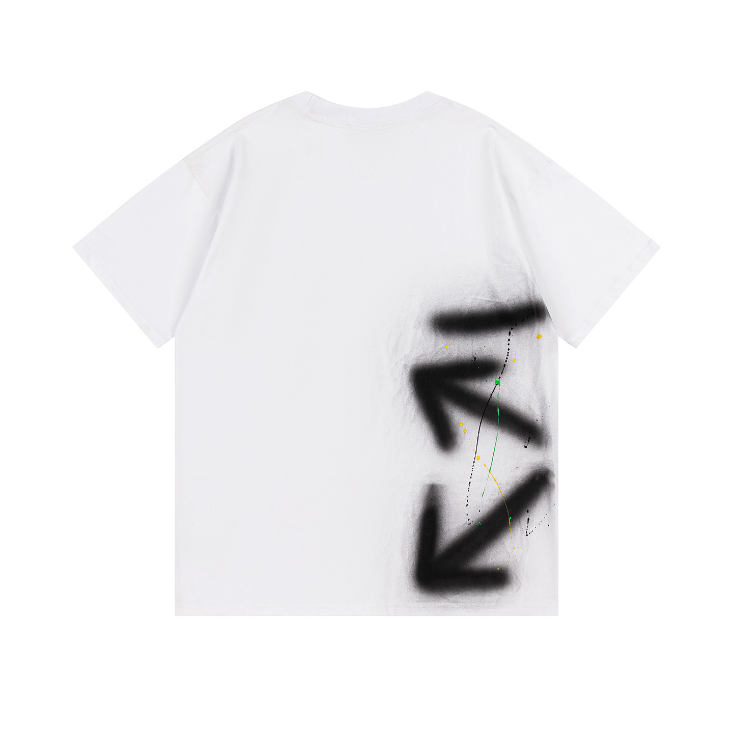 Off-White Men's Black Spray Paint Arrows Slim Fit Crew Neck T-Shirt 4 i1748830624374 292 0 3