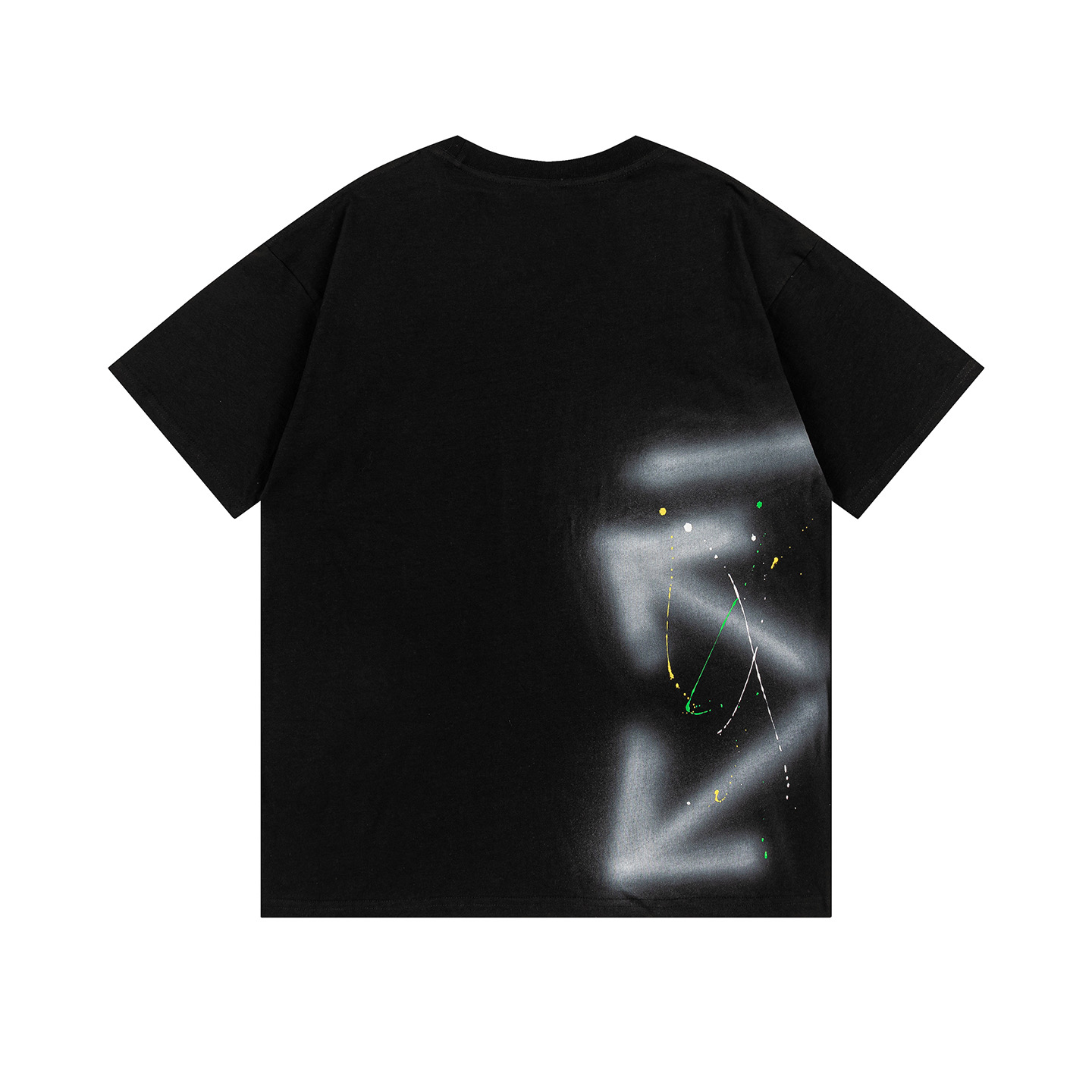 Off-White Men's Black Spray Paint Arrows Slim Fit Crew Neck T-Shirt 2 i1748830624374 8931 0 1