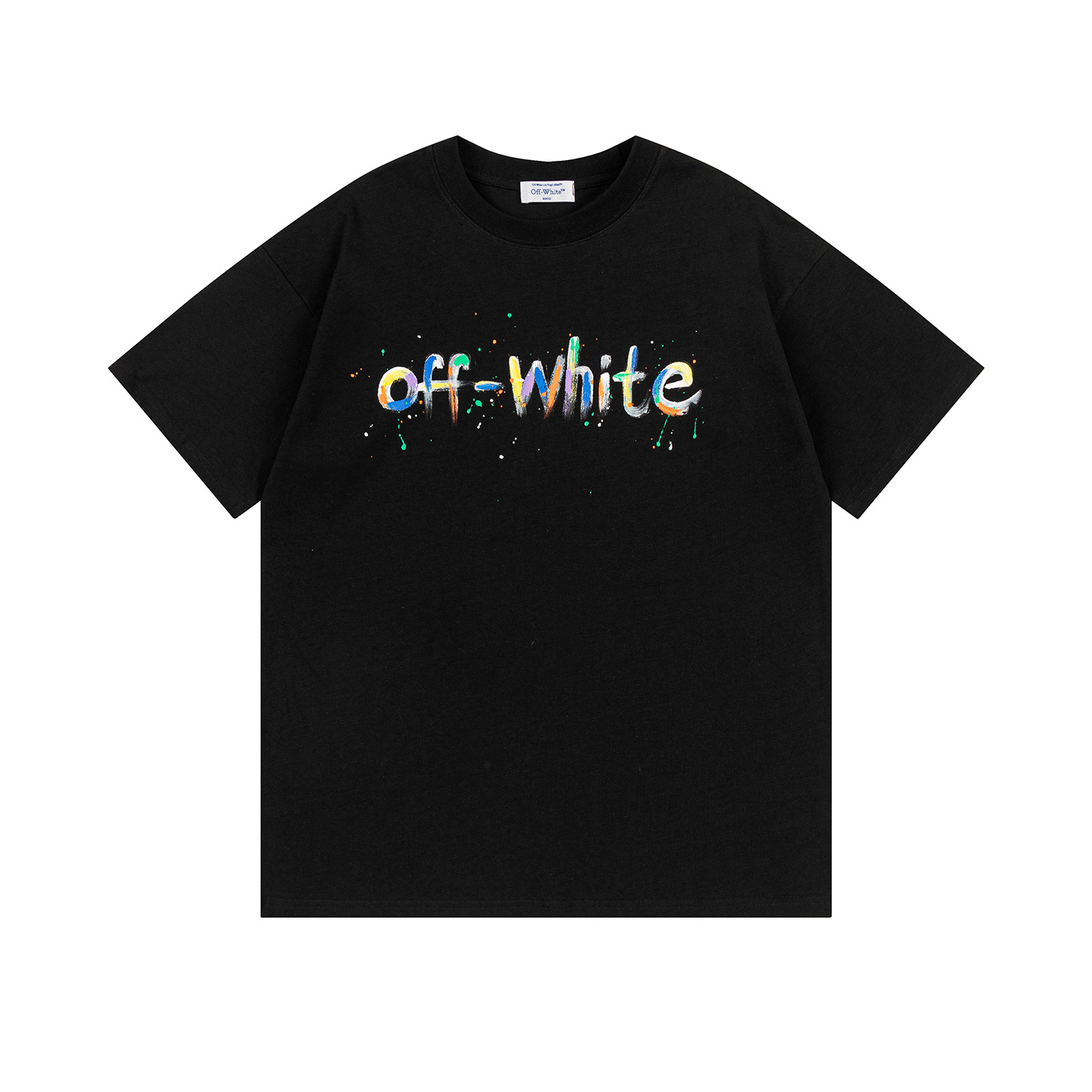 Off-White Printed Crew Neck T-Shirt, Fashionable Tee Top for Men and Women 2 i1748830870159 4875 0 0