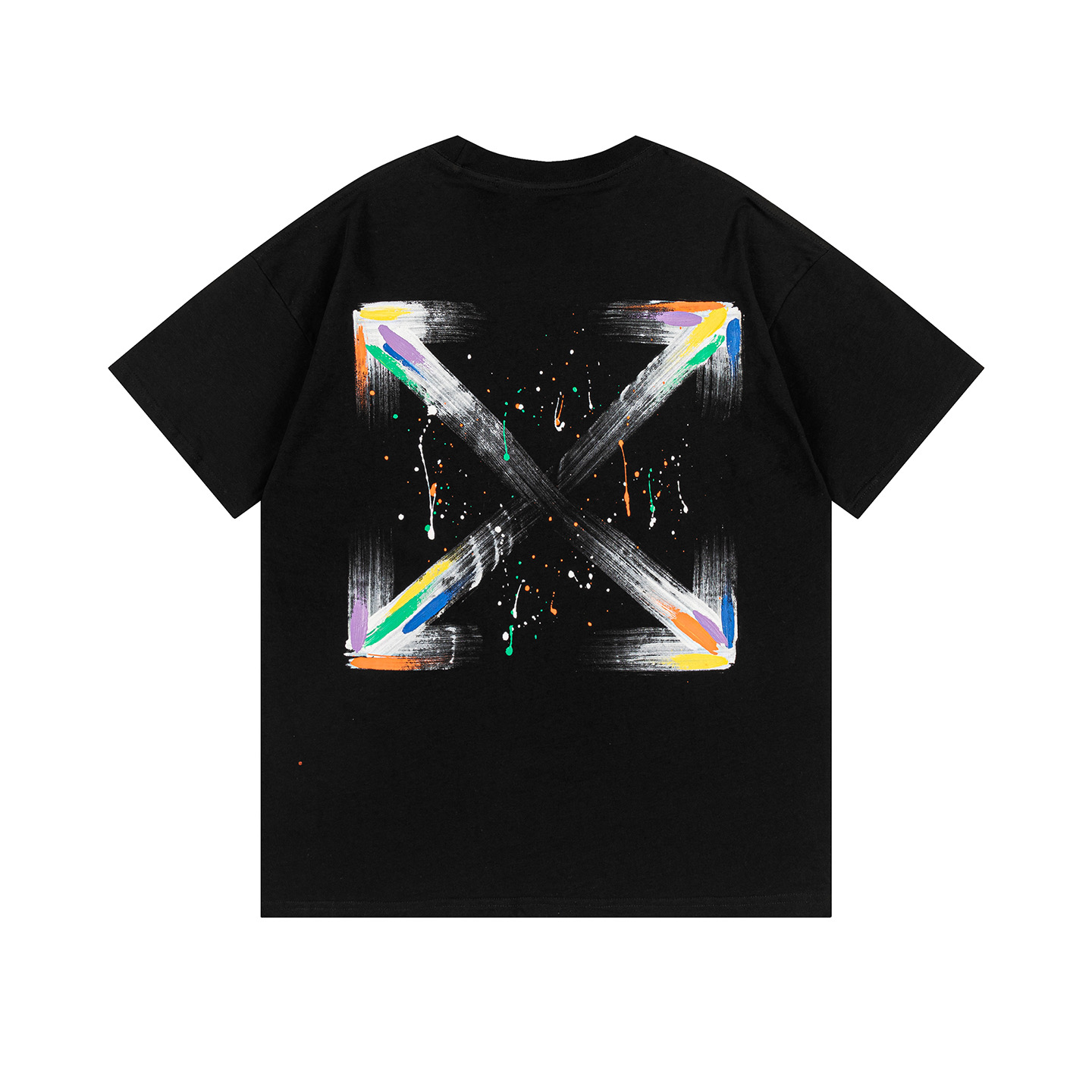 Off-White Printed Crew Neck T-Shirt, Fashionable Tee Top for Men and Women 3 i1748830870159 8059 0 1