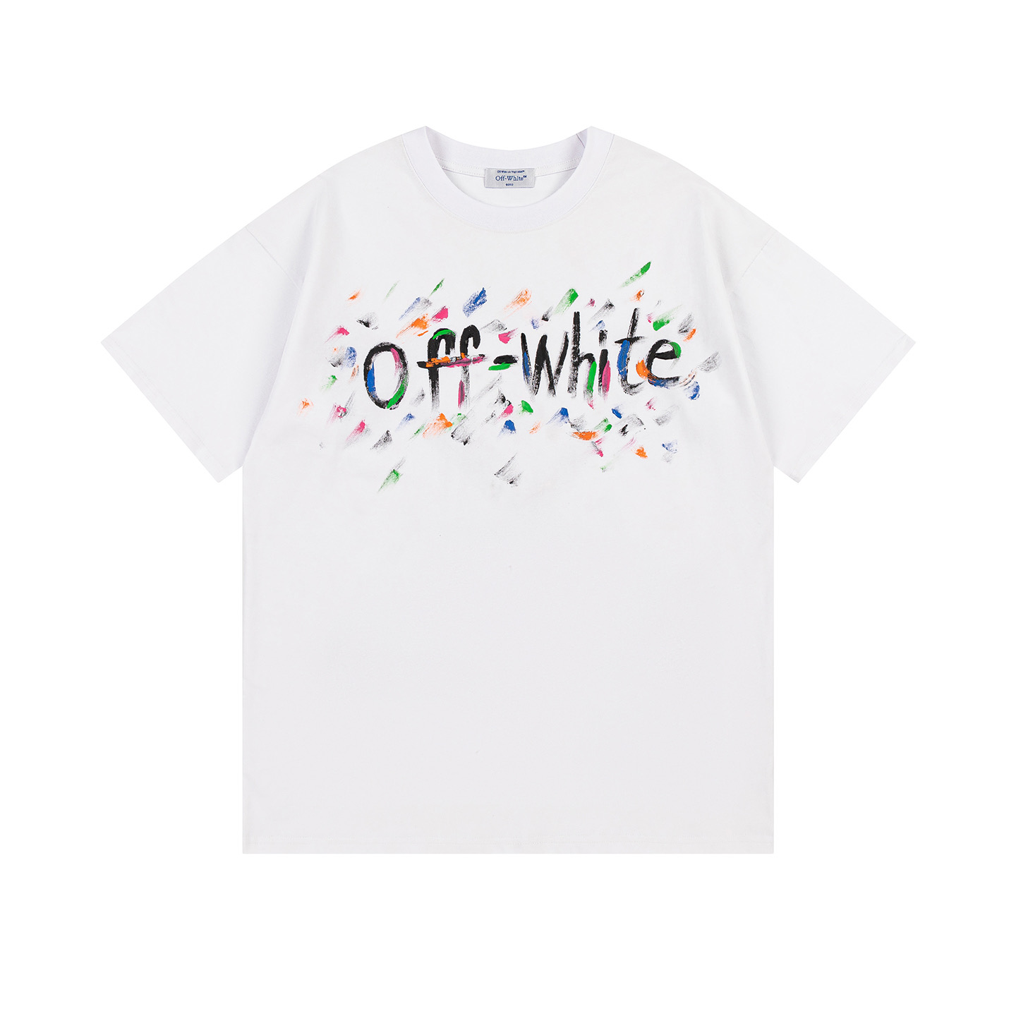 Off-White Printed Crew Neck T-Shirt, Fashionable Graphic Tee for Men/Women 4 i1748830968574 9502 0 2