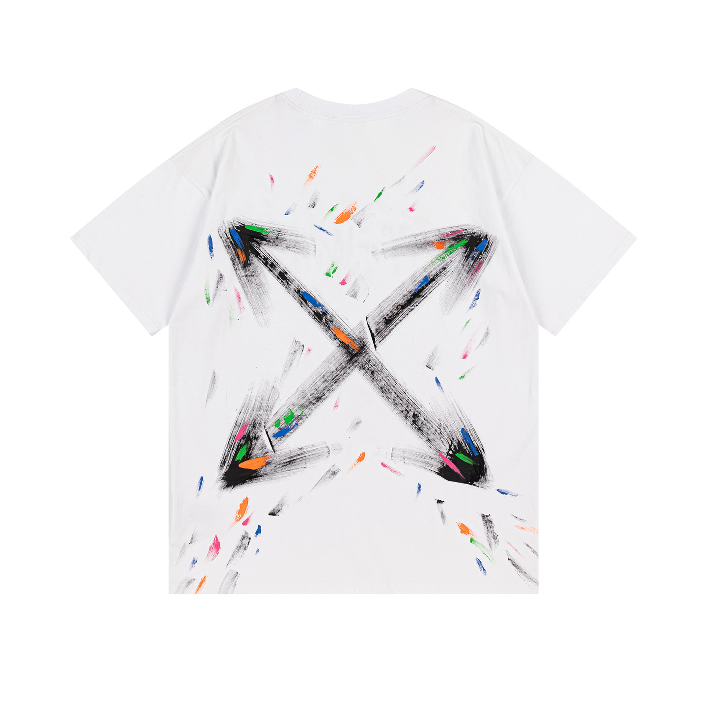 Off-White Printed Crew Neck T-Shirt, Fashionable Graphic Tee for Men/Women 5 i1748830968575 3610 0 3